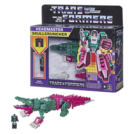 Transformers - Vintage Reissue - Deluxe-Class Headmaster Skullcruncher & Grax (F1027) Action Figures LOW STOCK