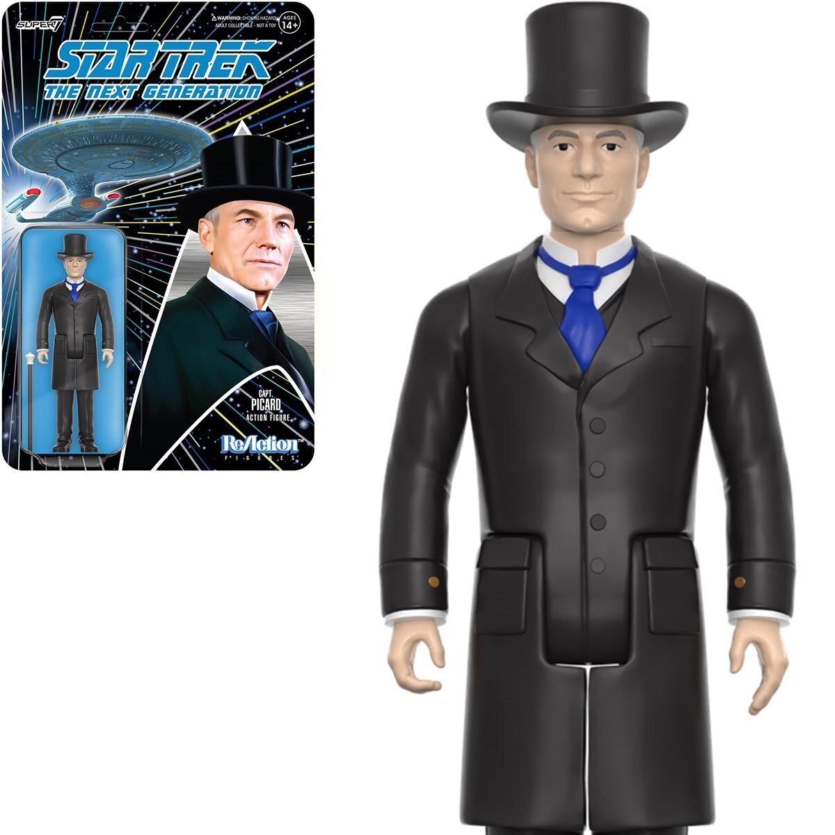 Super7 ReAction Figures Star Trek Next Generation (Wave 3) Victorian Capt Picard Action Figure 82108