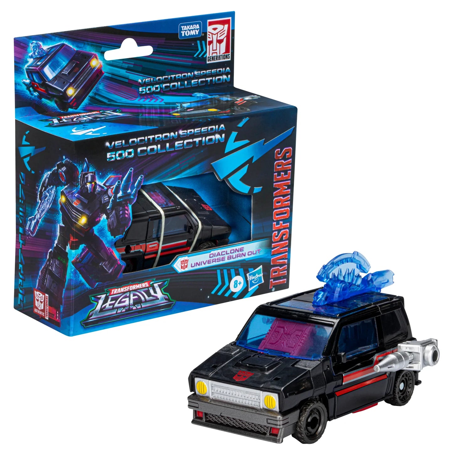 Transformers: Legacy - Velocitron Speedia 500 Collection - Diaclone Universe Burn Out Figure (F5758)