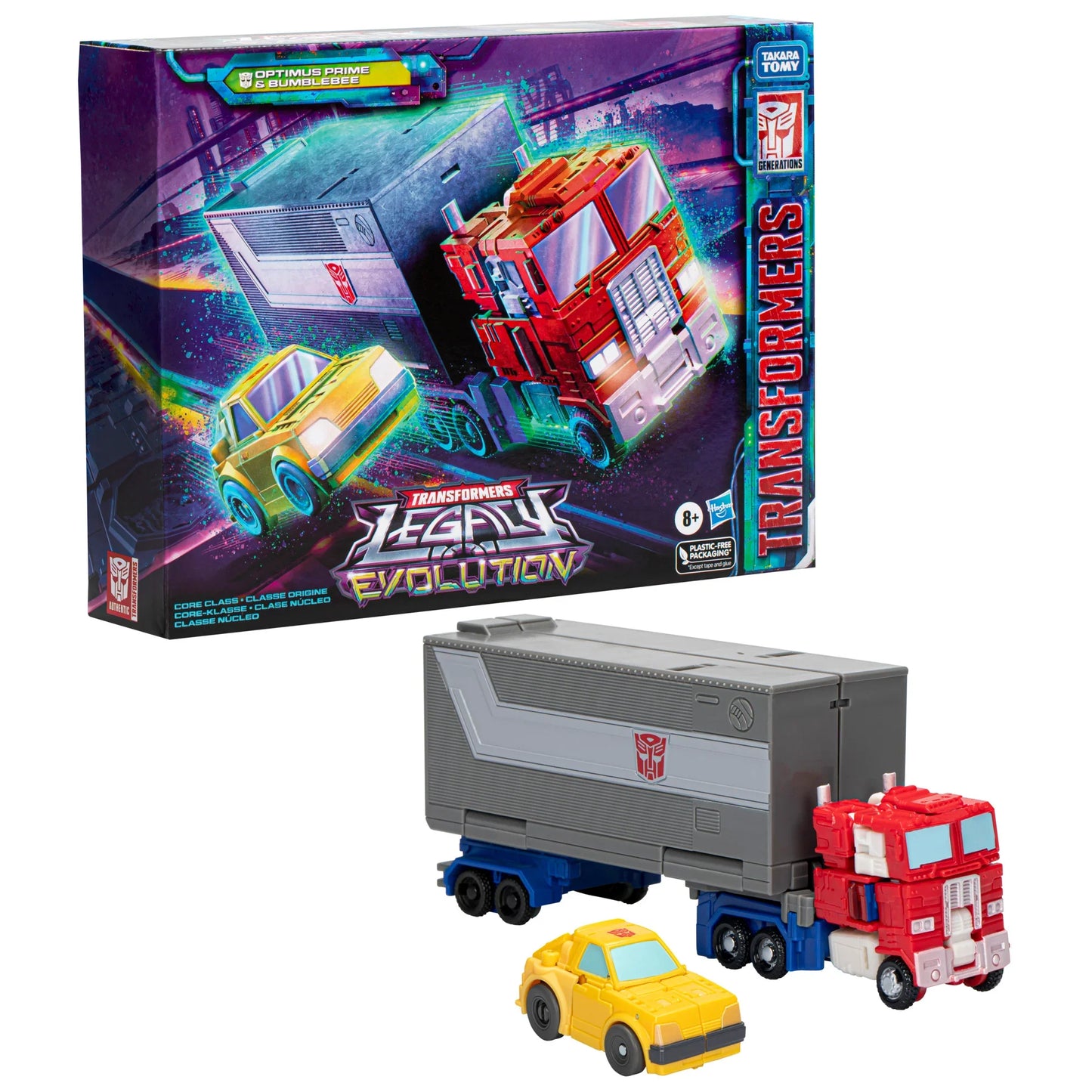Transformers: Legacy Evolution - Core Optimus Prime & Bumblebee Action Figures (F7813)